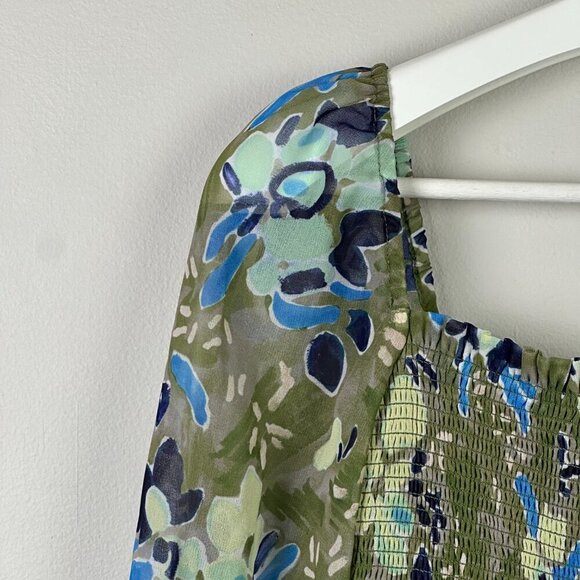 Aritzia Wilfred Laken Short Sleeve Floral Dress - Picture 4 of 13